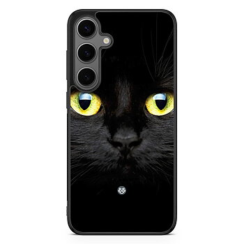 Samsung Galaxy S24 Plus Case - Black Cat Closeup
