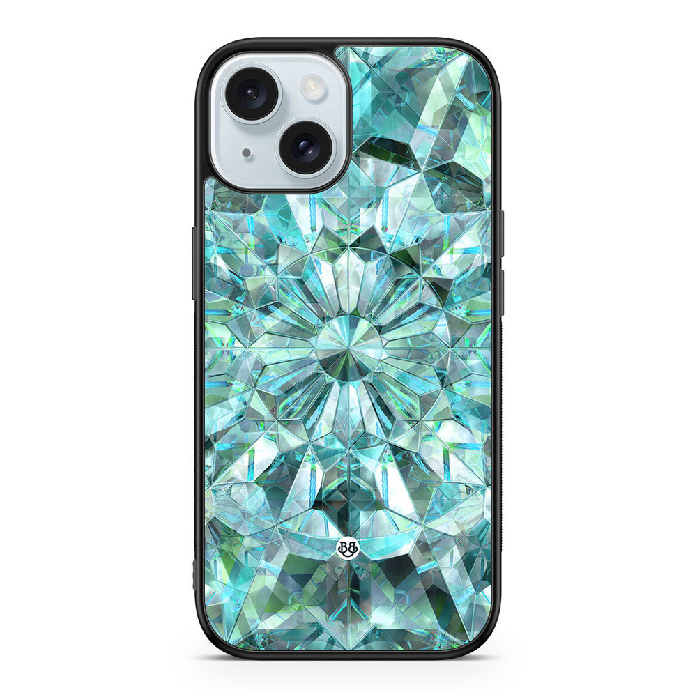 iPhone 15 Case - Green Crystals
