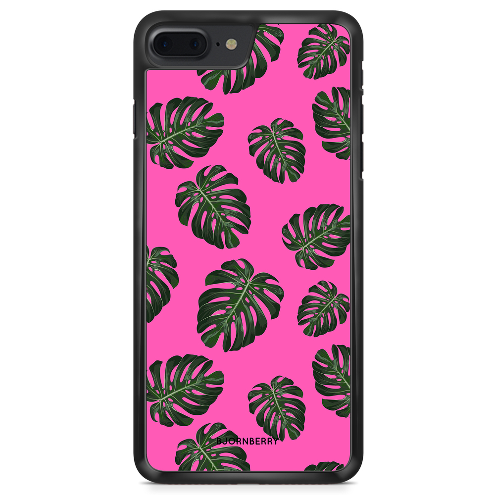 iPhone 8 Plus Case - Monstera Pink