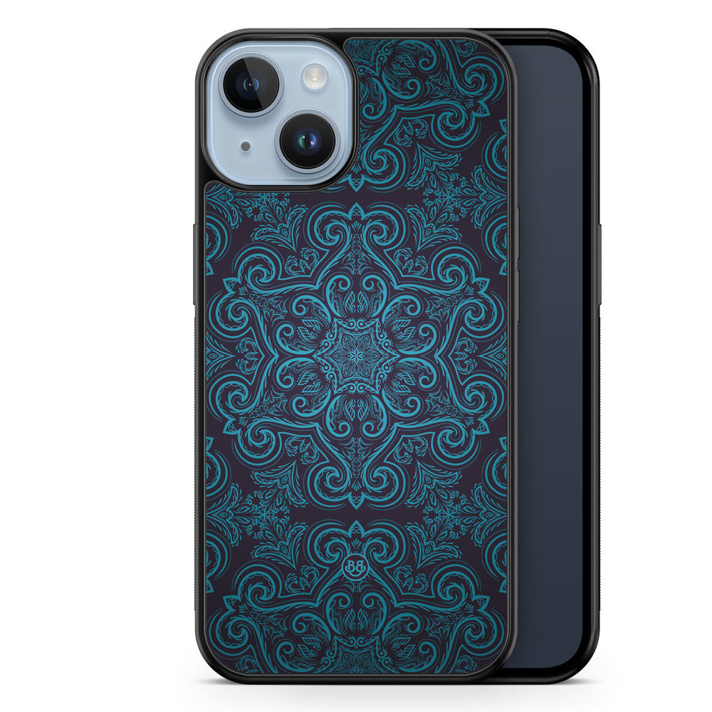 iPhone 14 Plus Case - Blue Retro Pattern