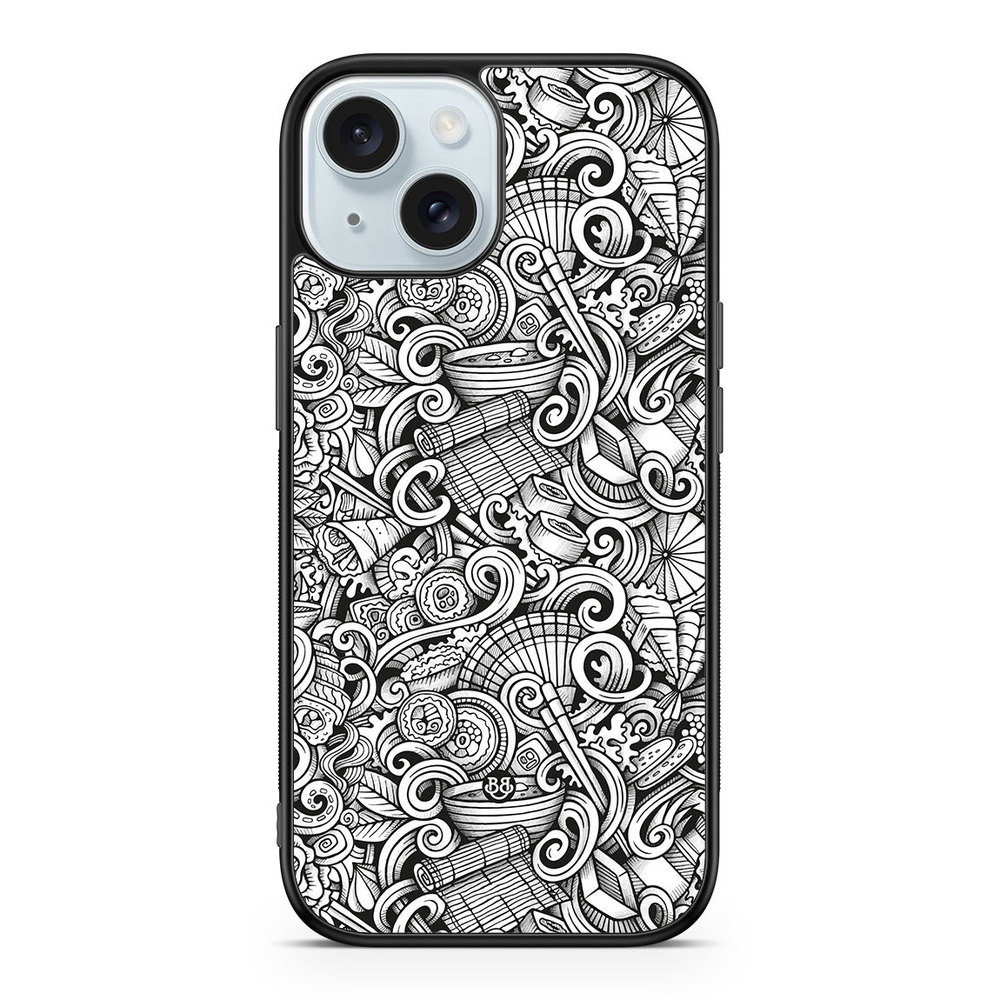 iPhone 15 Case - Japanese Pattern
