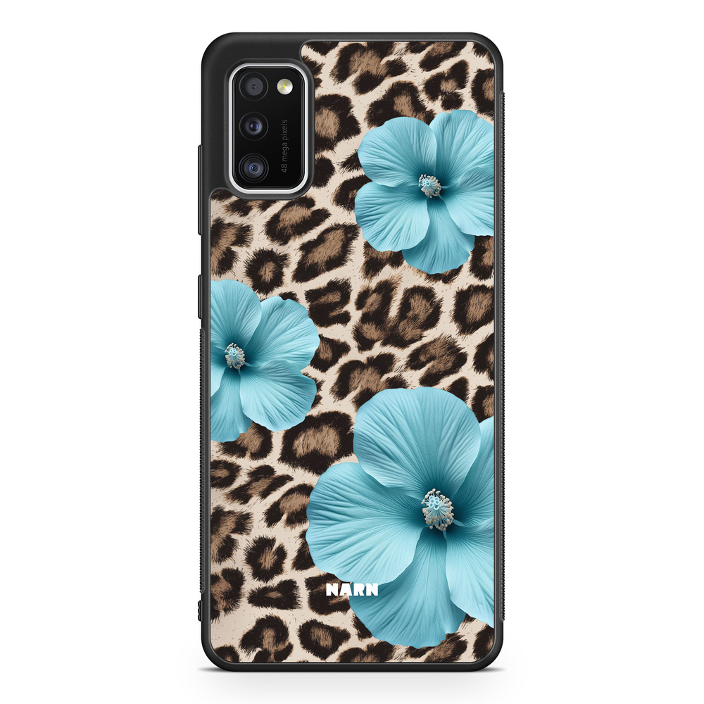 Samsung Galaxy A41 Case - Hibiscus Era - Turquoise Leopard