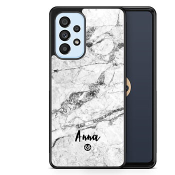 Samsung Galaxy A53 5G Custom Case - White Marble Name