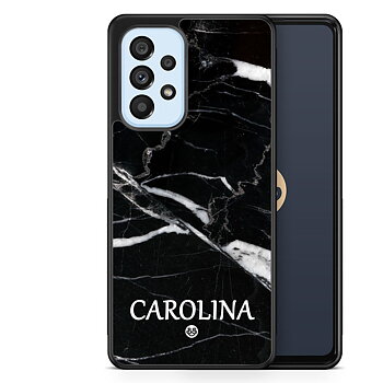 Samsung Galaxy A53 5G Custom Case - Black Marble Name