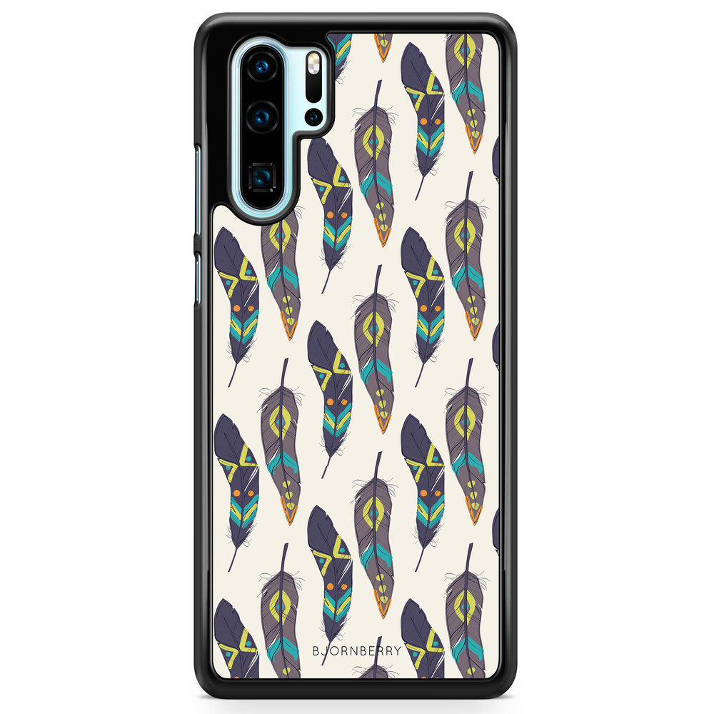 Huawei P30 Pro Case - Ethnic Feathers