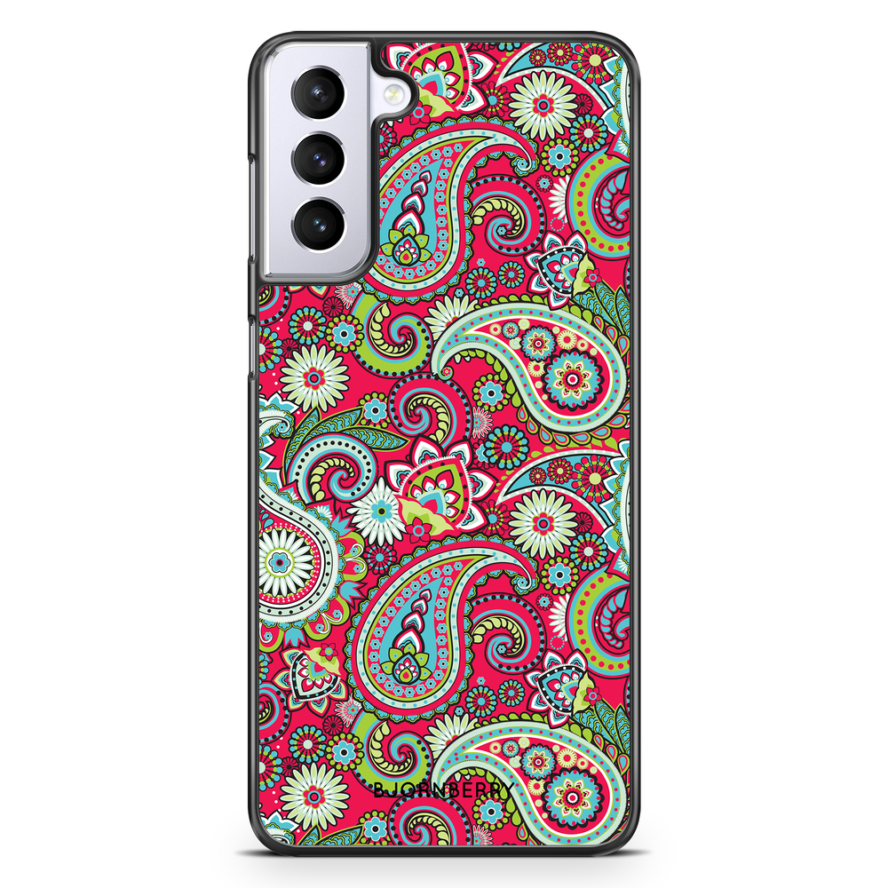 Samsung Galaxy S21 Plus Case - Red Paisley