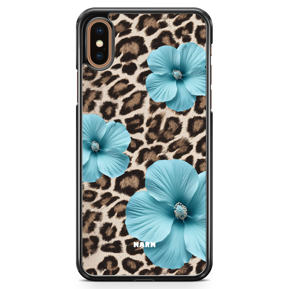 iPhone XS Max Case - Hibiscus Era - Turquoise Leopard