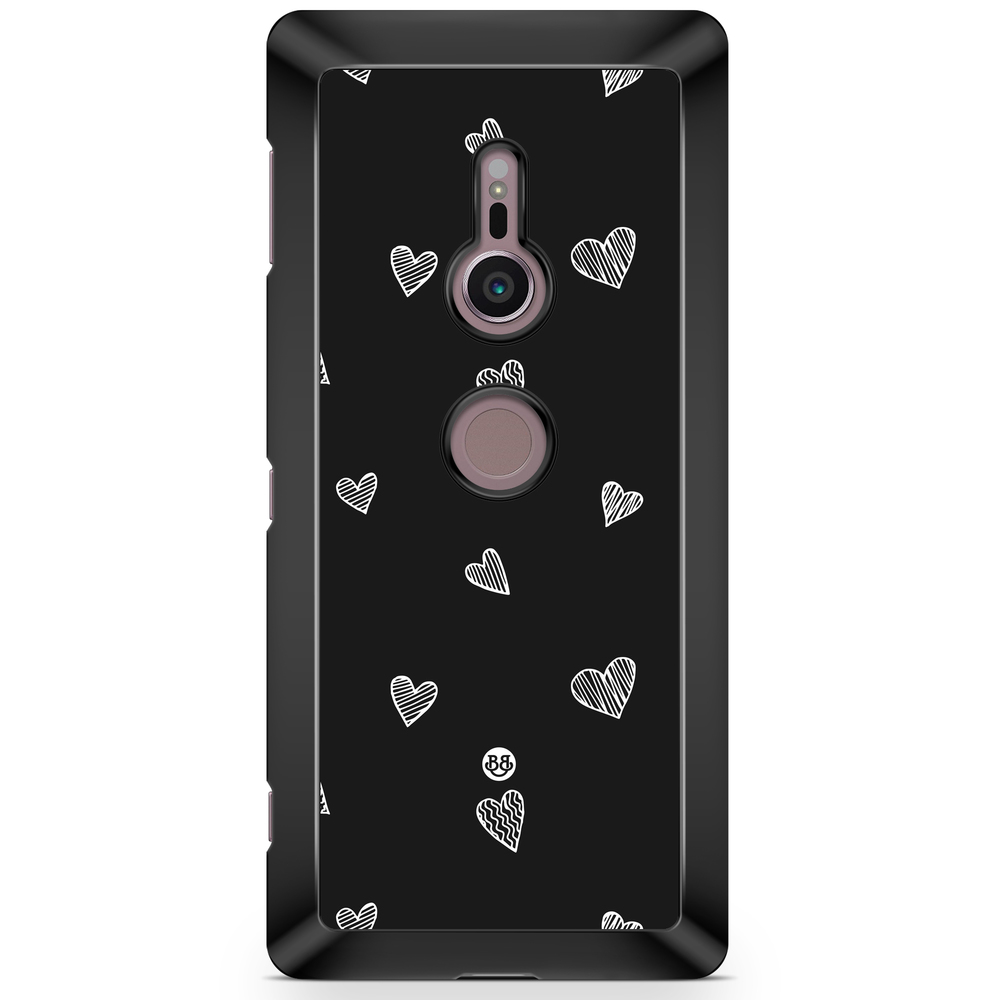 Sony Xperia XZ2 Case  - Black & White Hearts
