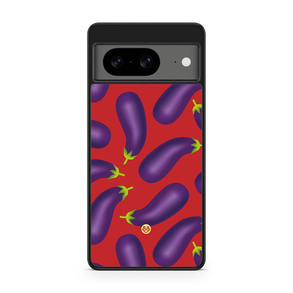 Google Pixel 8 Case - Eggplant Pattern