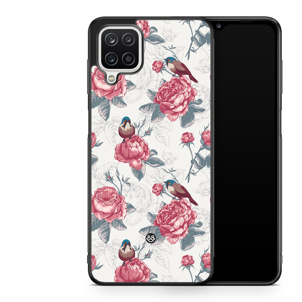 Samsung Galaxy A12 Case - Roses and Birds