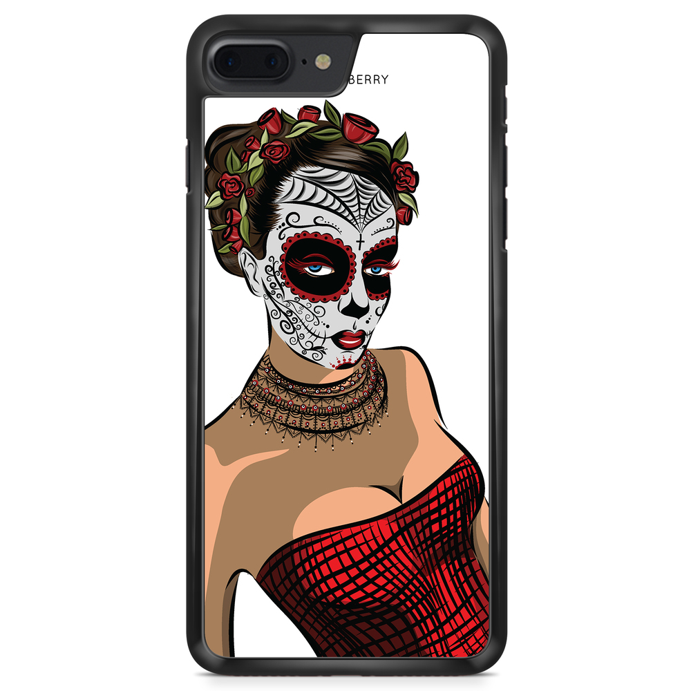 iPhone 8 Plus Case - Skull Mask Flowers
