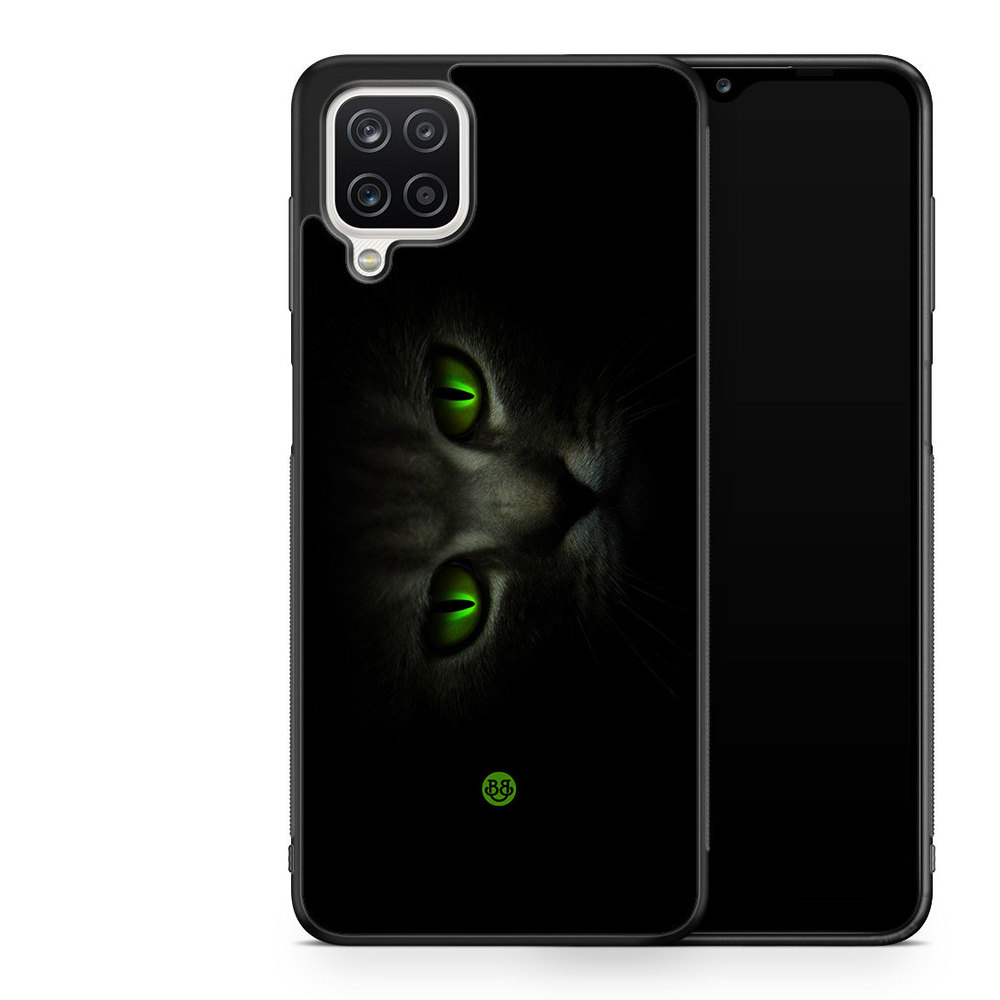 Samsung Galaxy A12 Case - Green Cat Eyes