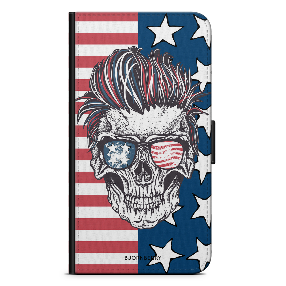 Sony Xperia X Performance Wallet Case - USA Skull