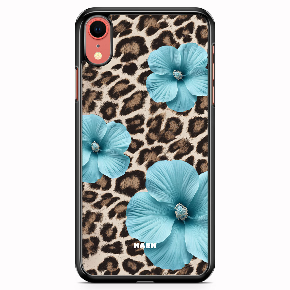 iPhone XR Case - Hibiscus Era - Turquoise Leopard