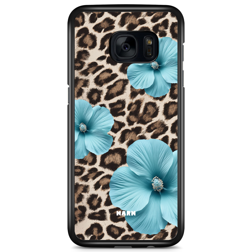 Samsung Galaxy S7 Case - Hibiscus Era - Turquoise Leopard