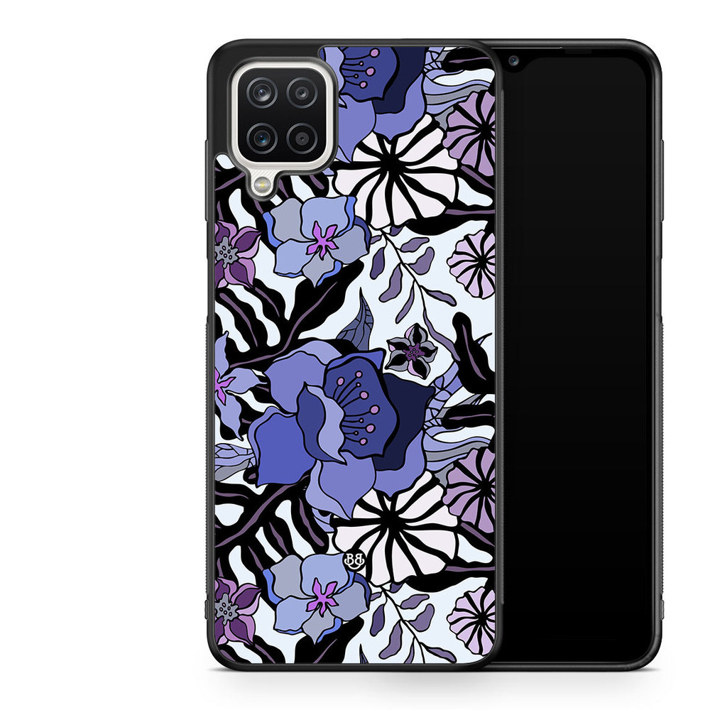 Samsung Galaxy A12 Case - Purple Flowers