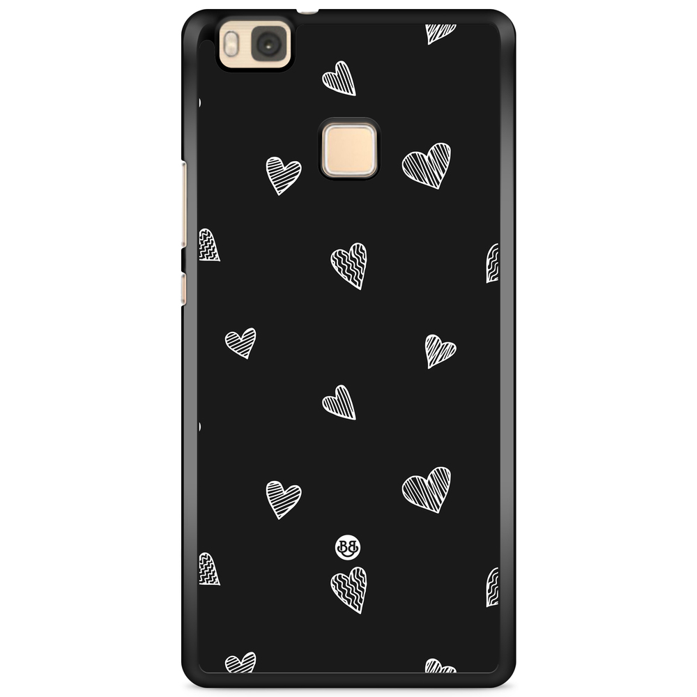 Huawei P9 Lite Case - Black & White Hearts