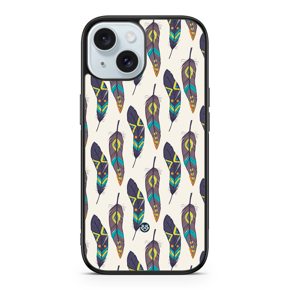 iPhone 15 Case - Ethnic Feathers