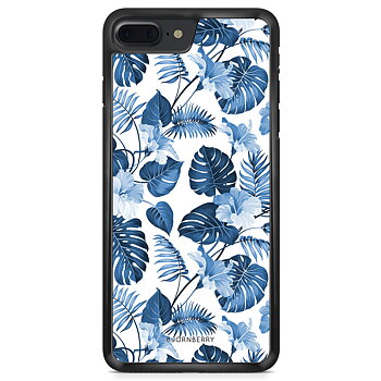 iPhone 8 Plus Skal - Blå Blommor