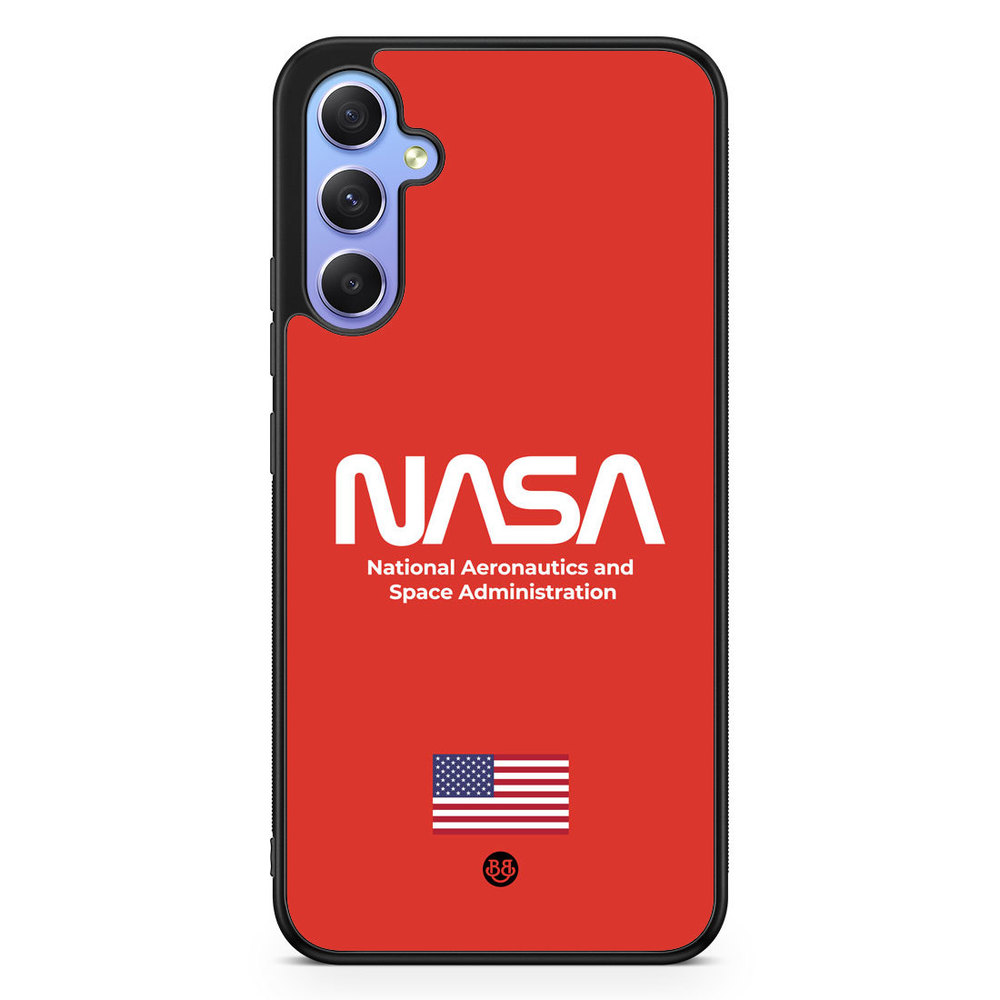 Samsung Galaxy A34 5G Case - NASA Worm Red