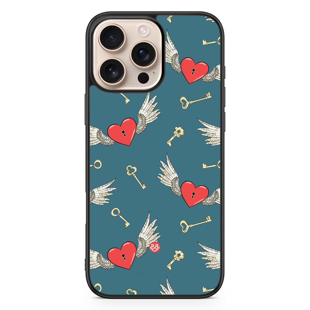 iPhone 16 Pro Max Case - Hearts and Wings