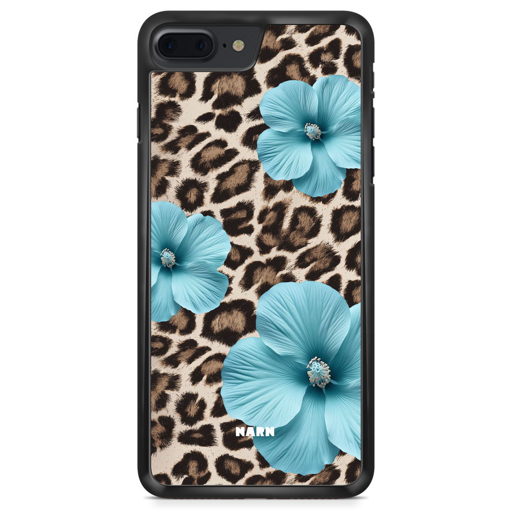 iPhone 8 Plus Case - Hibiscus Era - Turquoise Leopard