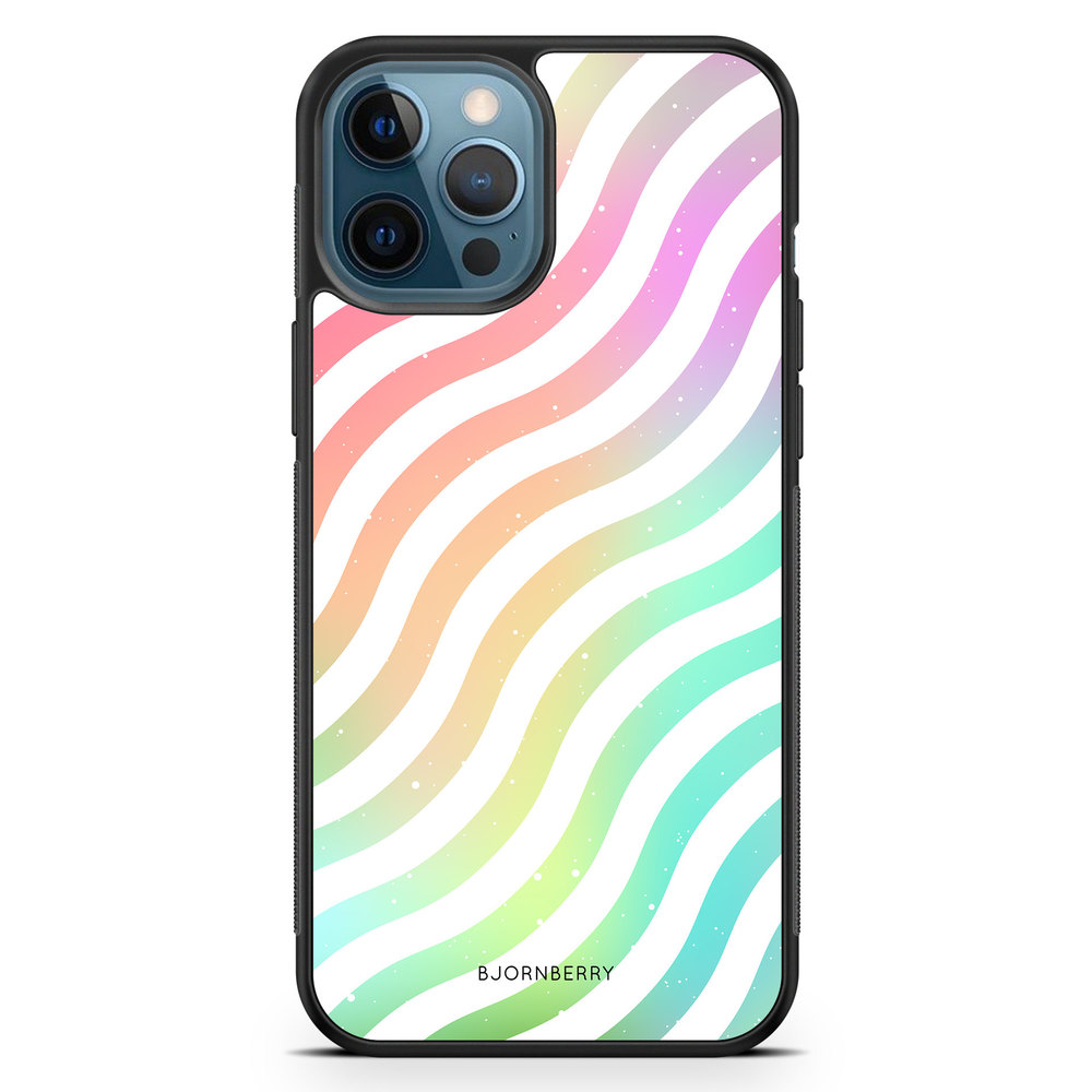 iPhone 12 Pro Case - Wavy Rainbow