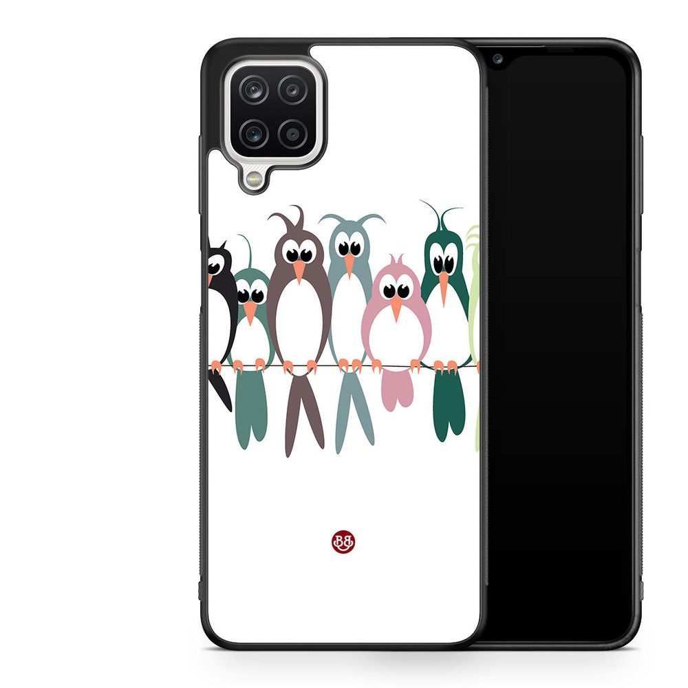 Samsung Galaxy A12 Case - Birds on a string