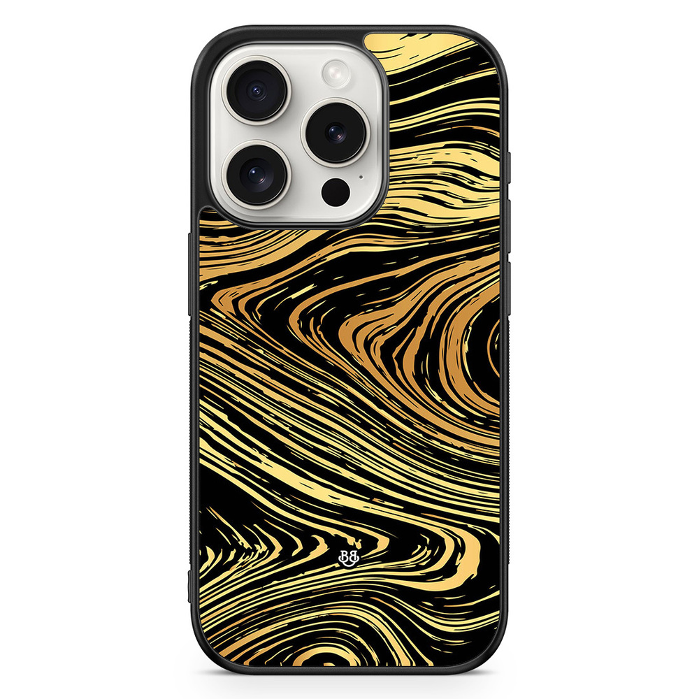 iPhone 15 Pro Case - Gold Marble