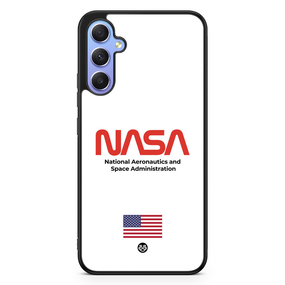 Samsung Galaxy A34 5G Case - NASA Worm White