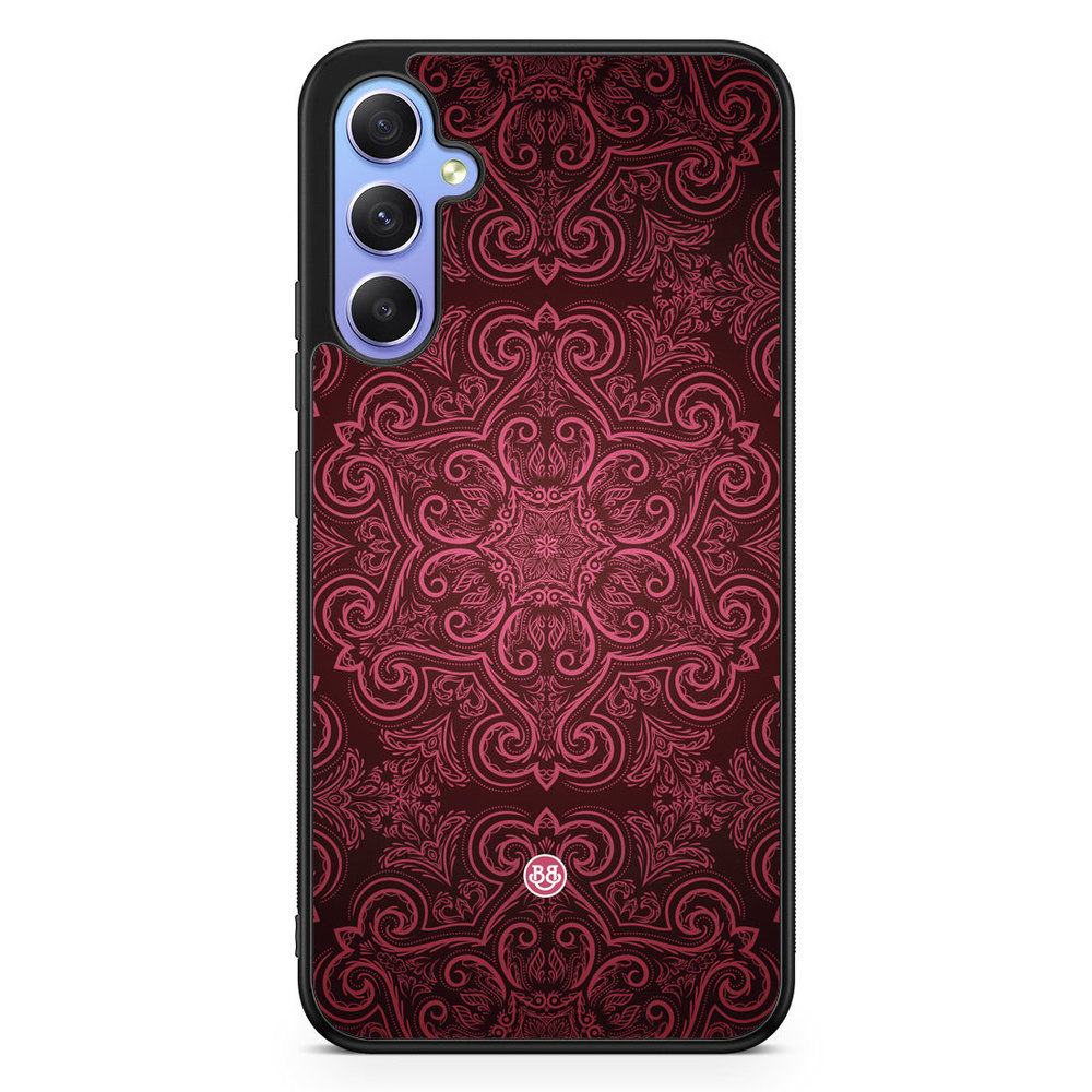 Samsung Galaxy A34 5G Case - Red Retro Pattern