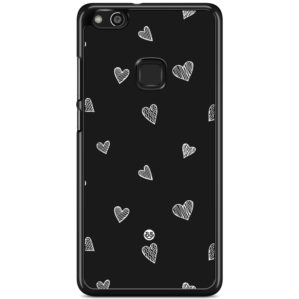 Huawei P10 Lite Case - Black & White Hearts