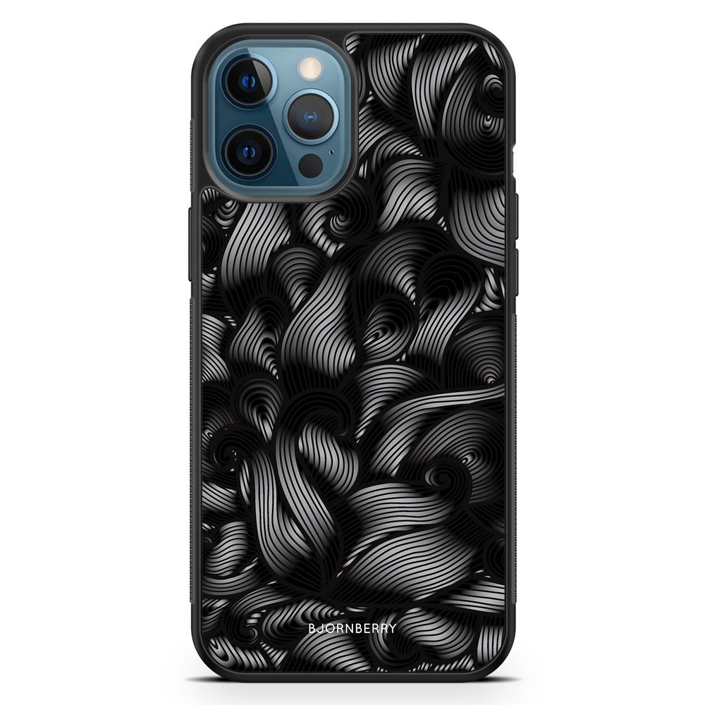 iPhone 12 Pro Case - Black Waves
