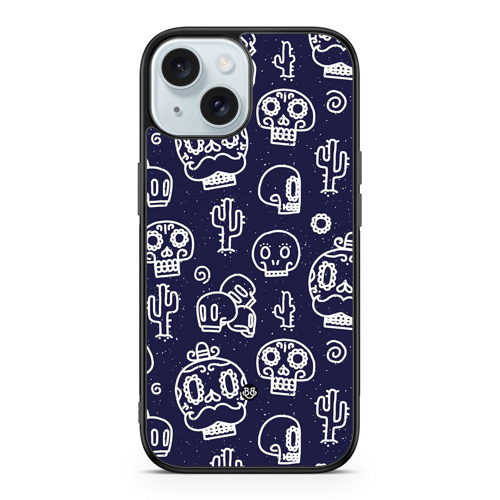 iPhone 15 Case - Oldschool Skulls