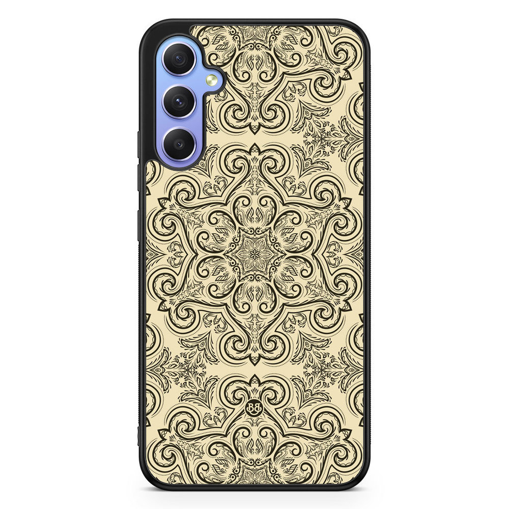 Samsung Galaxy A34 5G Case - Beige Retro Pattern