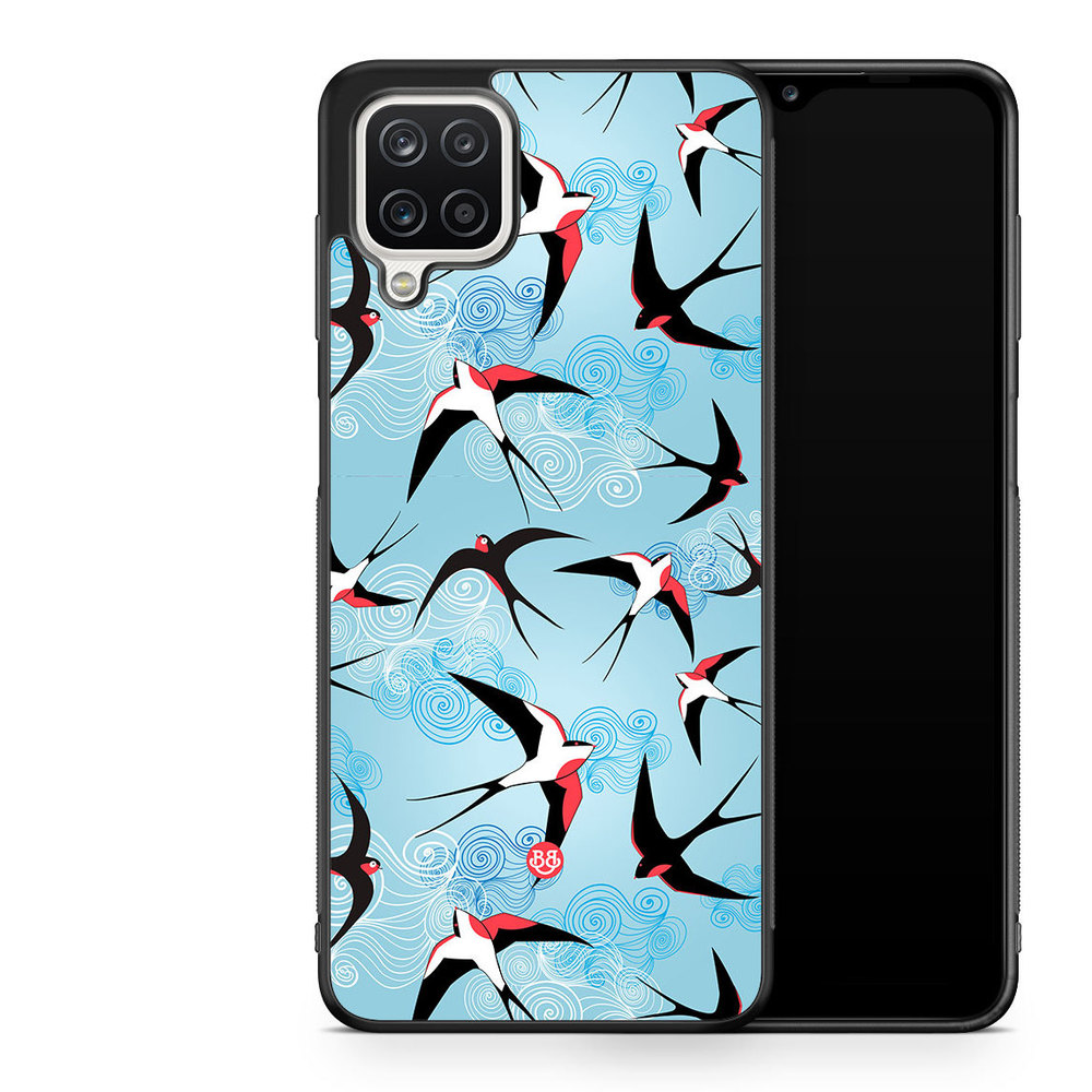 Samsung Galaxy A12 Case - Swallows
