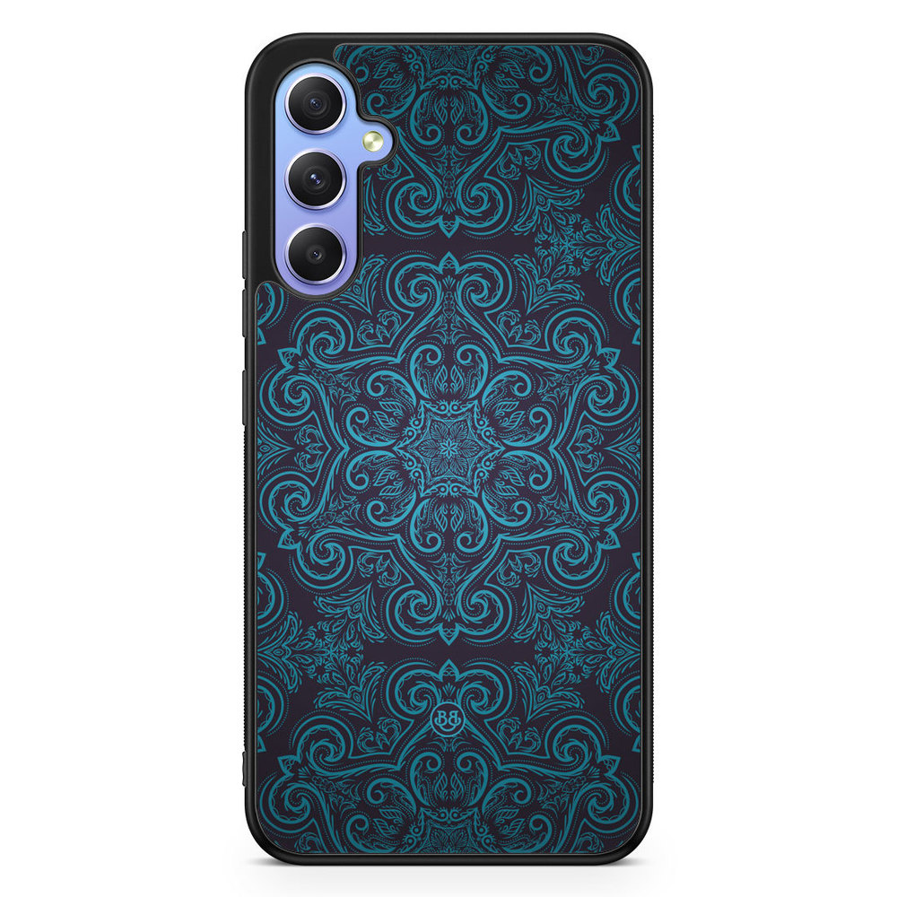 Samsung Galaxy A34 5G Case - Blue Retro Pattern