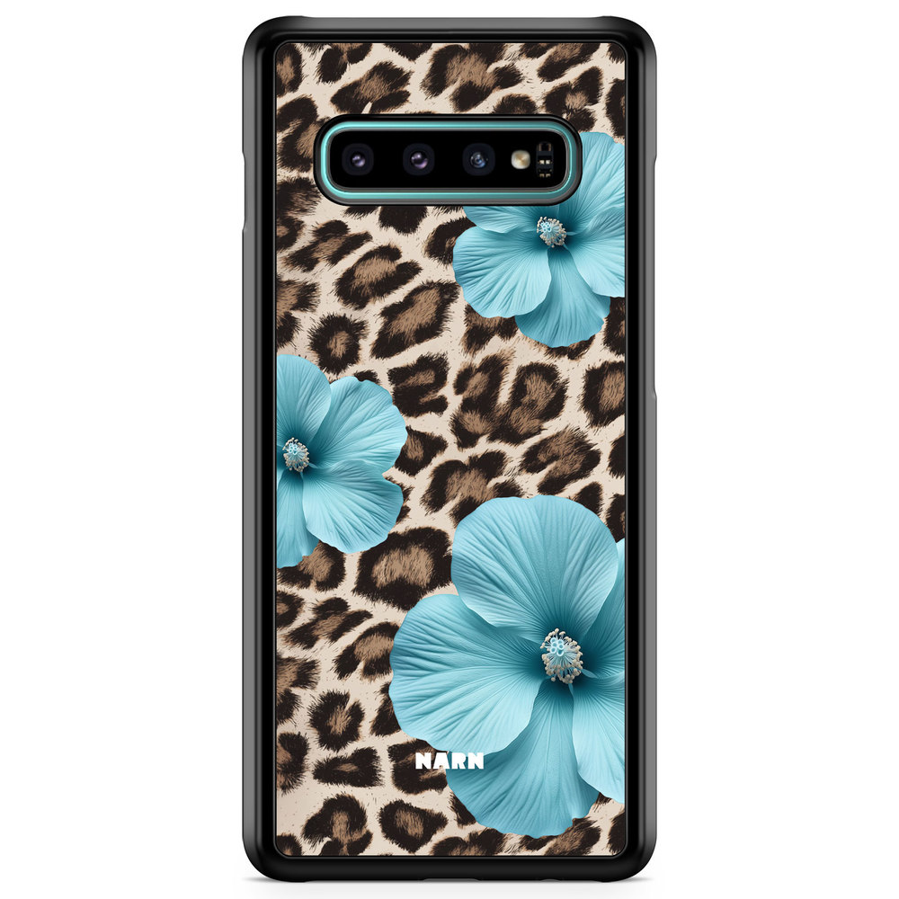 Samsung Galaxy S10 Plus Skal - Turquoise Leopard