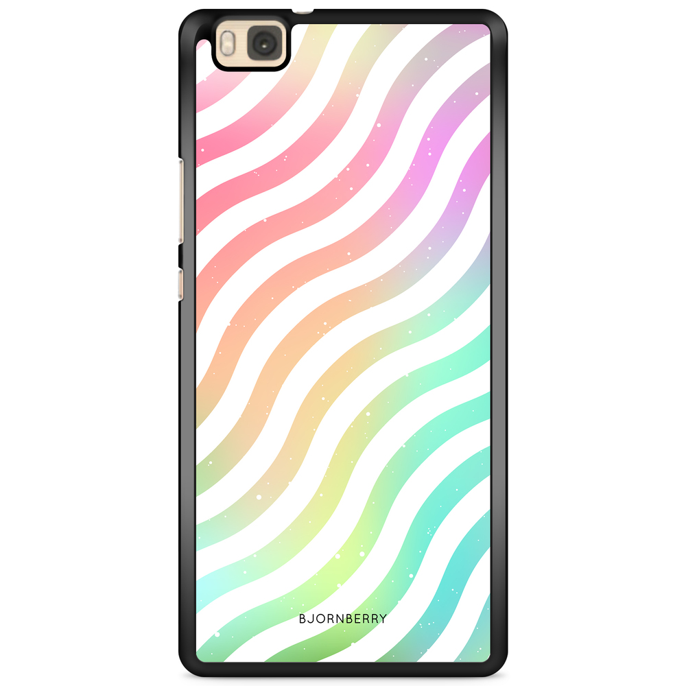 Huawei P8 Lite Case - Wavy Rainbow