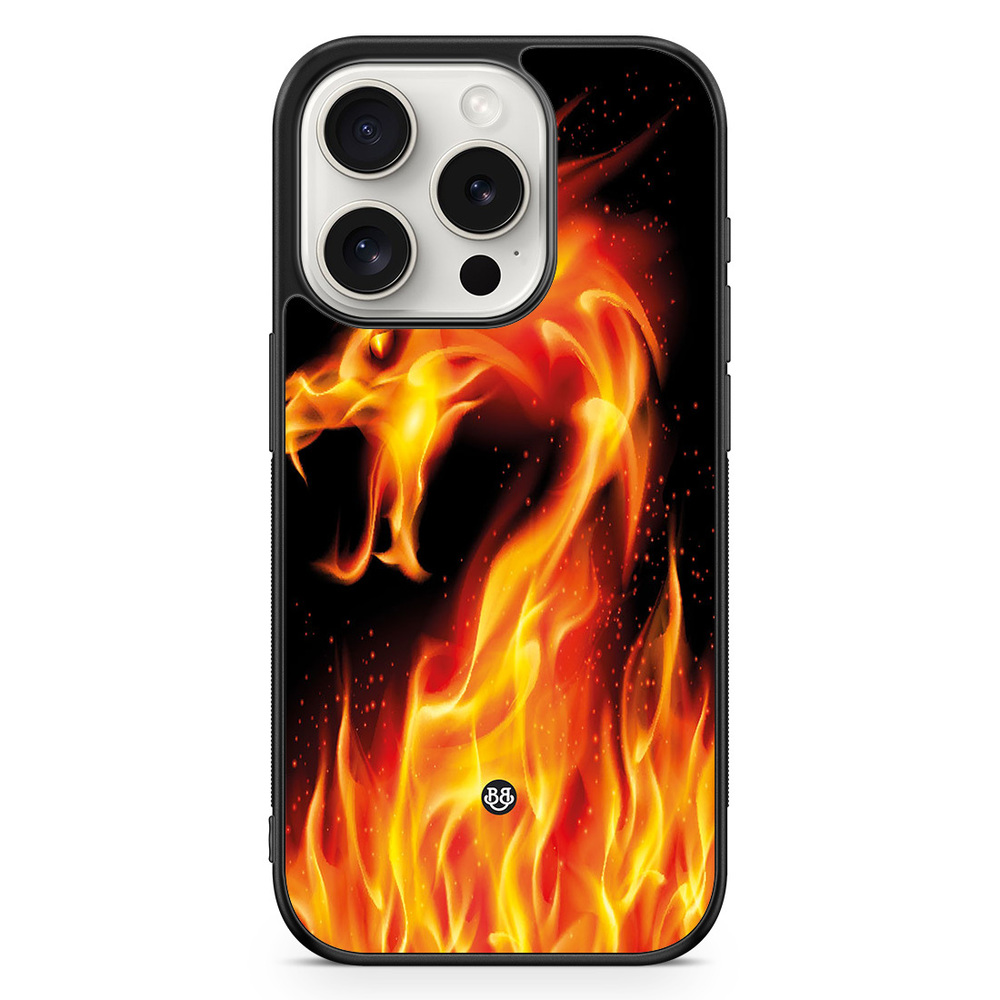 iPhone 15 Pro Case - Flames Dragon