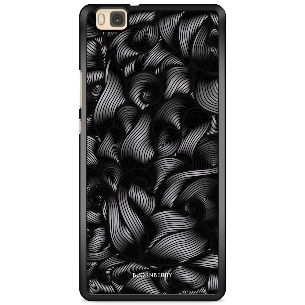 Huawei P8 Lite Case - Black Waves