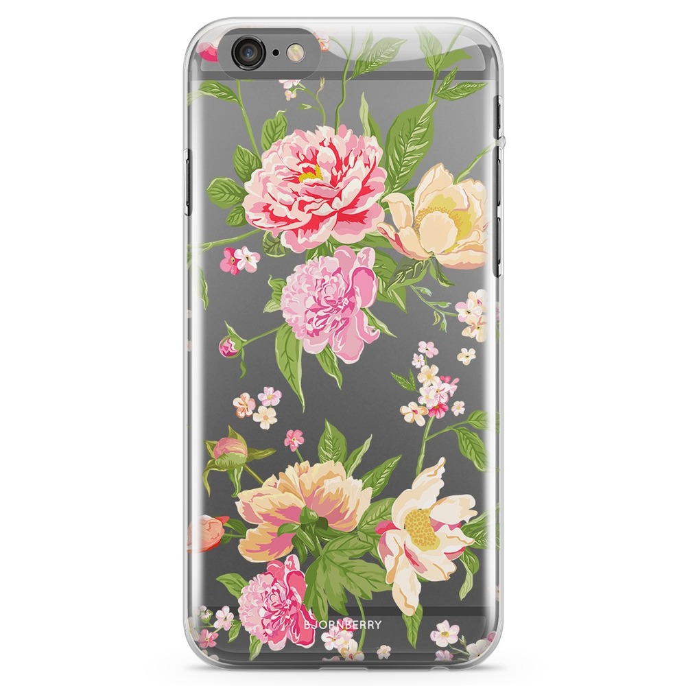 iPhone 6 Plus/6s Plus TPU Case - Peony Flowers