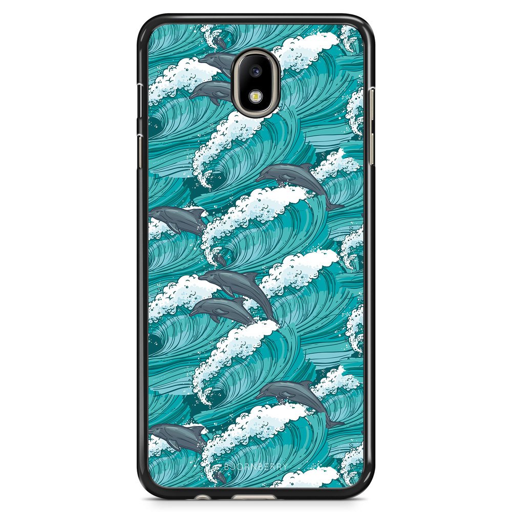 Samsung Galaxy J7 (2017) Case - Waves And Dolphins