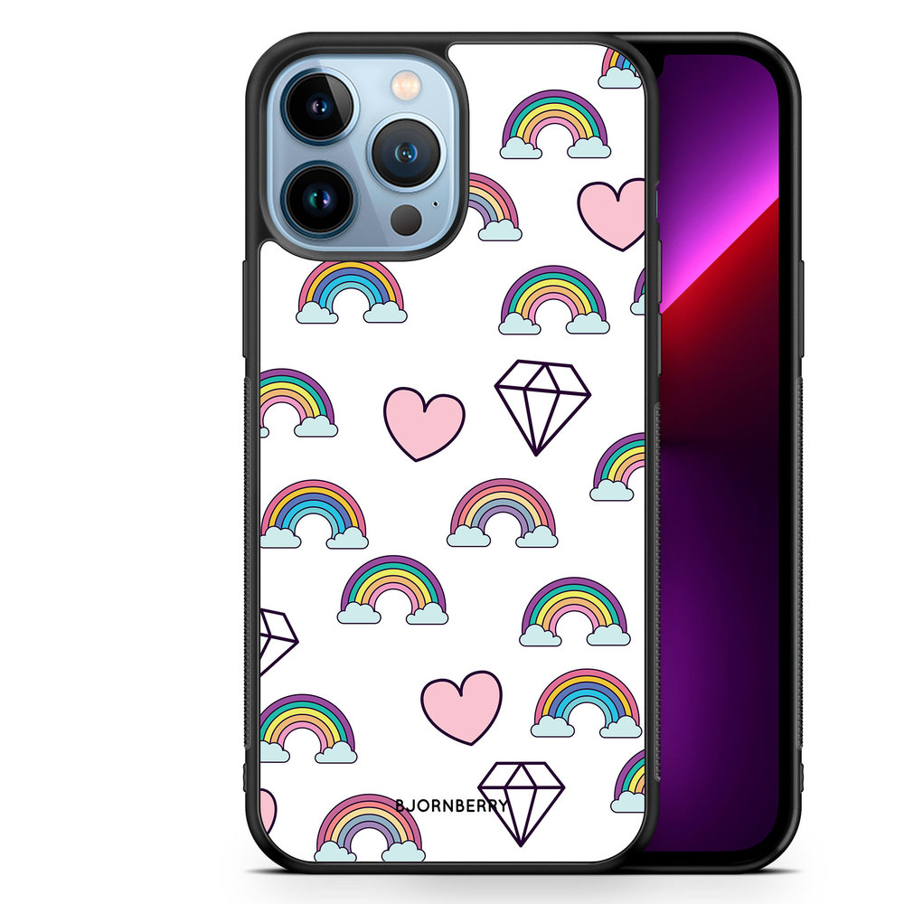 iPhone 13 Pro Max Case - Rainbows & Diamonds