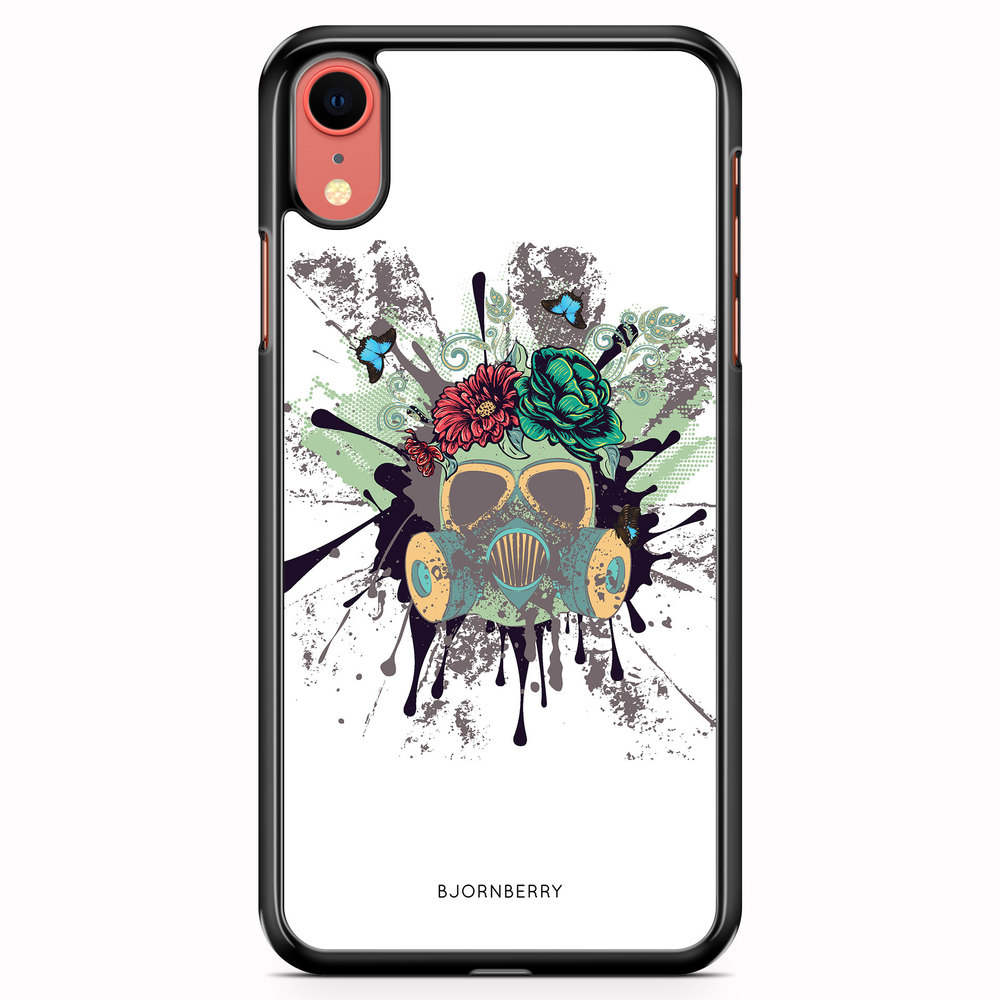 iPhone XR Case - Gas Mask Flowers
