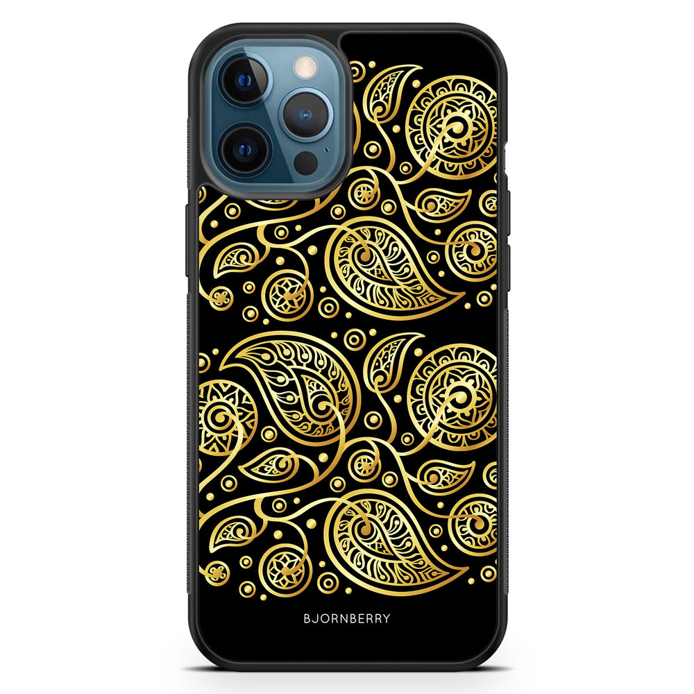 iPhone 12 Pro Case - Gold Flowers