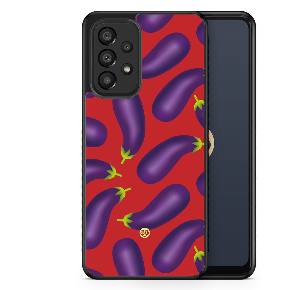 Samsung Galaxy A33 5G Case - Eggplant Pattern