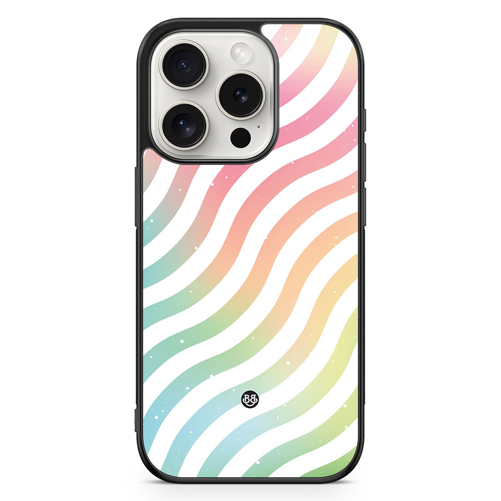 iPhone 15 Pro Case - Wavy Rainbow