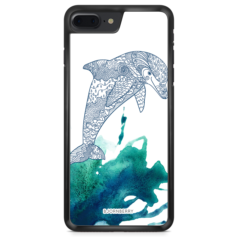 iPhone 8 Plus Case - Mandala Dolphine