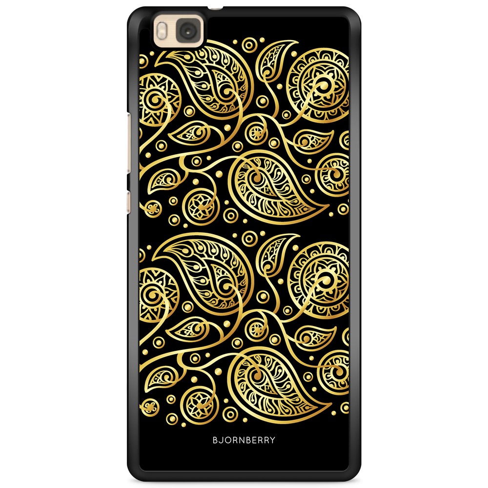 Huawei P8 Lite Case - Gold Flowers